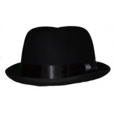 Stingy, black felt hat -
