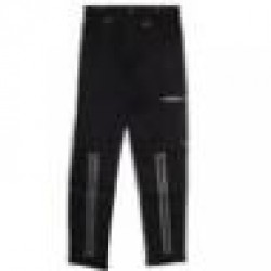 Black Cotton Bondage Pants -