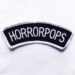 HorrorPops ""Words"" black embroi -