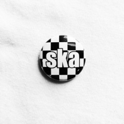 Ska ""words"" 1inch button -