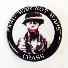 Crass "Fight War..." 1.25 Button -