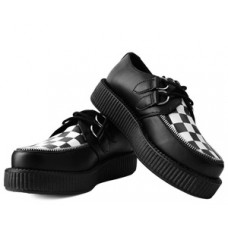 V9536 blk n wht checked Creepers -