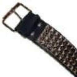 4 Row Black Studded Belt -