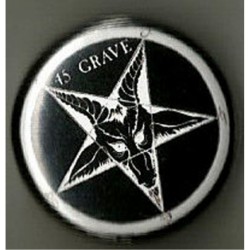 45 Grave ""Black Cross"" button -