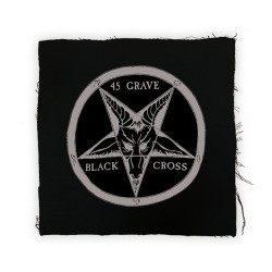 45 Grave Black Cross BackPatch -