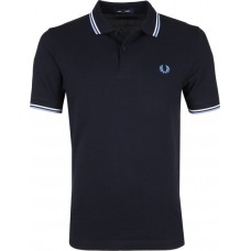 Fred Perry Polo Navy w/Wht &Riv -