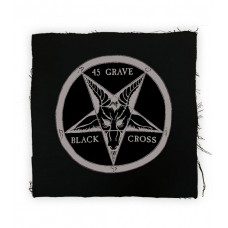 45 Grave Black Cross BackPatch -
